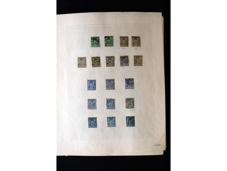 1876/1900, meist gestempelte Sammlung der Allegorie-Ausgaben inkl. einiger Doubletten mit vielen Briefen und Besonderheiten, 
