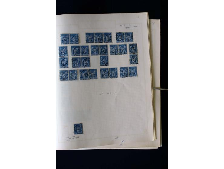 1876/1900, meist gestempelte Sammlung der Allegorie-Ausgaben inkl. einiger Doubletten mit vielen Briefen und Besonderheiten, 