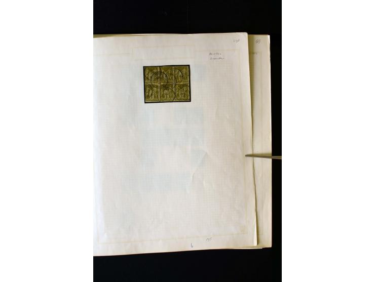 1876/1900, meist gestempelte Sammlung der Allegorie-Ausgaben inkl. einiger Doubletten mit vielen Briefen und Besonderheiten, 