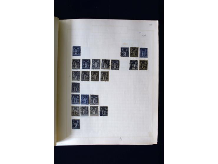 1876/1900, meist gestempelte Sammlung der Allegorie-Ausgaben inkl. einiger Doubletten mit vielen Briefen und Besonderheiten, 