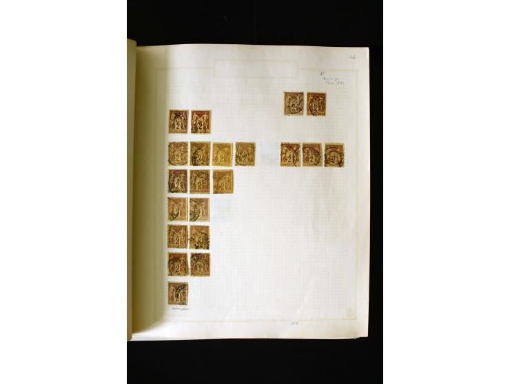 1876/1900, meist gestempelte Sammlung der Allegorie-Ausgaben inkl. einiger Doubletten mit vielen Briefen und Besonderheiten, 