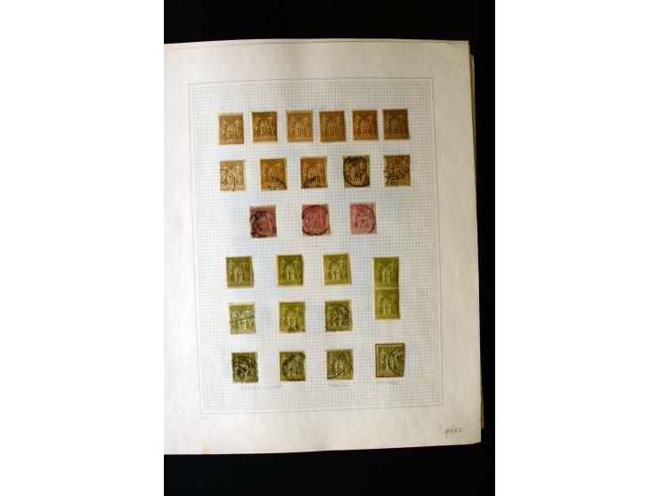 1876/1900, meist gestempelte Sammlung der Allegorie-Ausgaben inkl. einiger Doubletten mit vielen Briefen und Besonderheiten, 