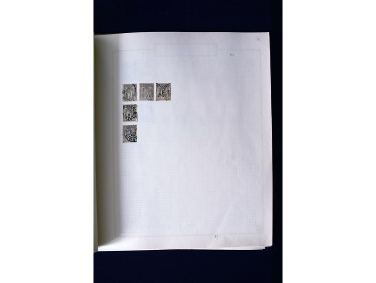 1876/1900, meist gestempelte Sammlung der Allegorie-Ausgaben inkl. einiger Doubletten mit vielen Briefen und Besonderheiten, 