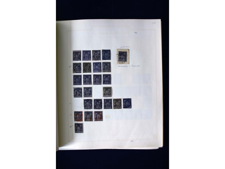1876/1900, meist gestempelte Sammlung der Allegorie-Ausgaben inkl. einiger Doubletten mit vielen Briefen und Besonderheiten, 