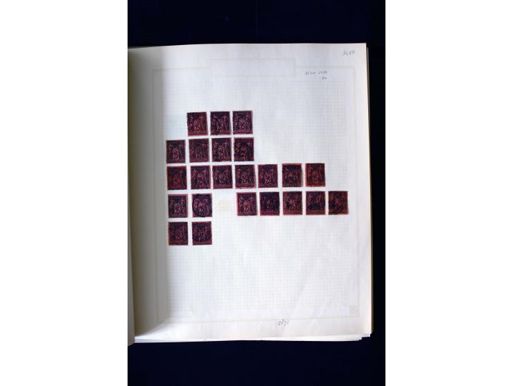 1876/1900, meist gestempelte Sammlung der Allegorie-Ausgaben inkl. einiger Doubletten mit vielen Briefen und Besonderheiten, 