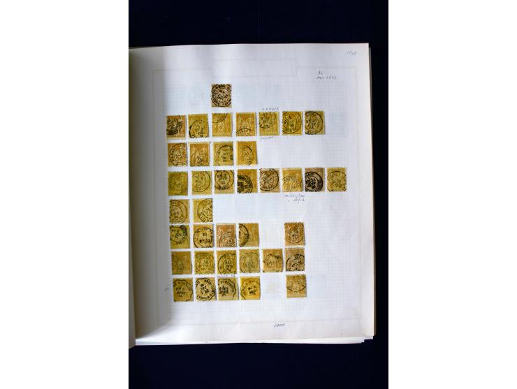 1876/1900, meist gestempelte Sammlung der Allegorie-Ausgaben inkl. einiger Doubletten mit vielen Briefen und Besonderheiten, 