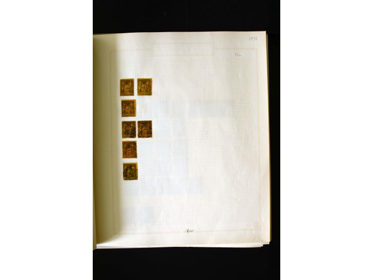 1876/1900, meist gestempelte Sammlung der Allegorie-Ausgaben inkl. einiger Doubletten mit vielen Briefen und Besonderheiten, 