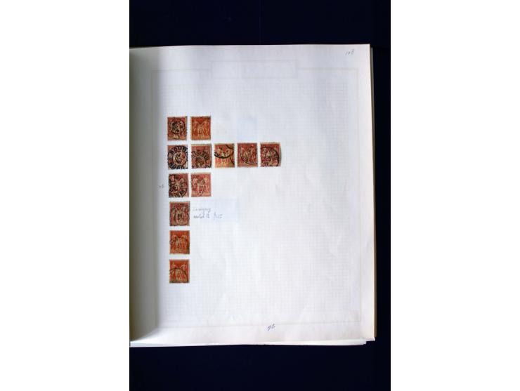1876/1900, meist gestempelte Sammlung der Allegorie-Ausgaben inkl. einiger Doubletten mit vielen Briefen und Besonderheiten, 