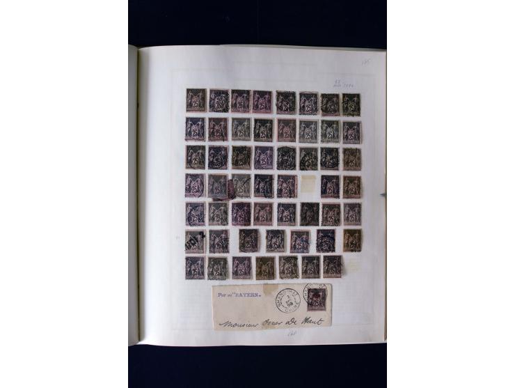 1876/1900, meist gestempelte Sammlung der Allegorie-Ausgaben inkl. einiger Doubletten mit vielen Briefen und Besonderheiten, 