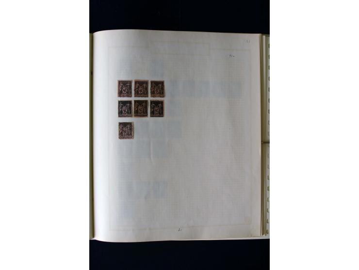 1876/1900, meist gestempelte Sammlung der Allegorie-Ausgaben inkl. einiger Doubletten mit vielen Briefen und Besonderheiten, 
