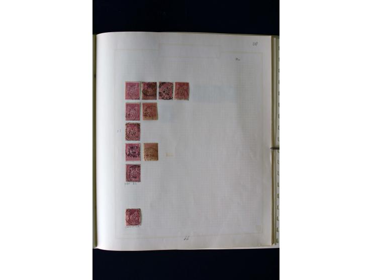 1876/1900, meist gestempelte Sammlung der Allegorie-Ausgaben inkl. einiger Doubletten mit vielen Briefen und Besonderheiten, 
