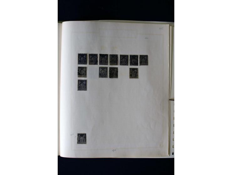 1876/1900, meist gestempelte Sammlung der Allegorie-Ausgaben inkl. einiger Doubletten mit vielen Briefen und Besonderheiten, 