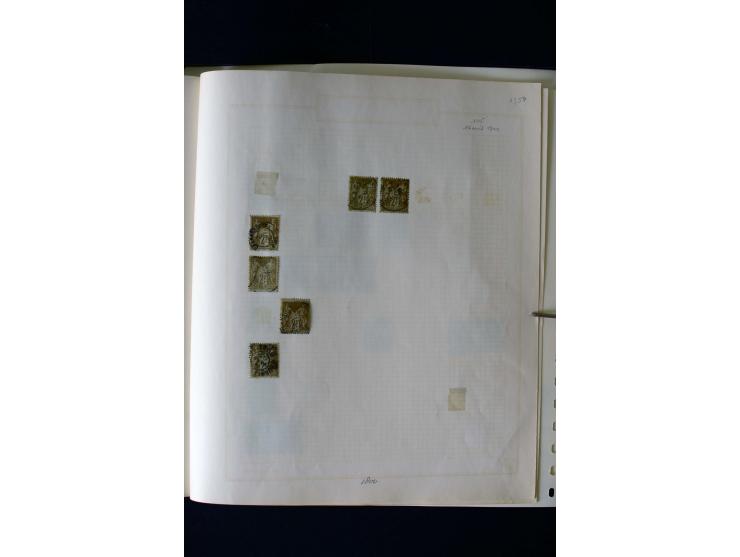 1876/1900, meist gestempelte Sammlung der Allegorie-Ausgaben inkl. einiger Doubletten mit vielen Briefen und Besonderheiten, 