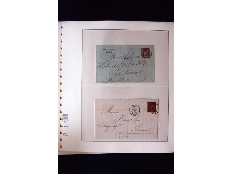 1876/1900, meist gestempelte Sammlung der Allegorie-Ausgaben inkl. einiger Doubletten mit vielen Briefen und Besonderheiten, 