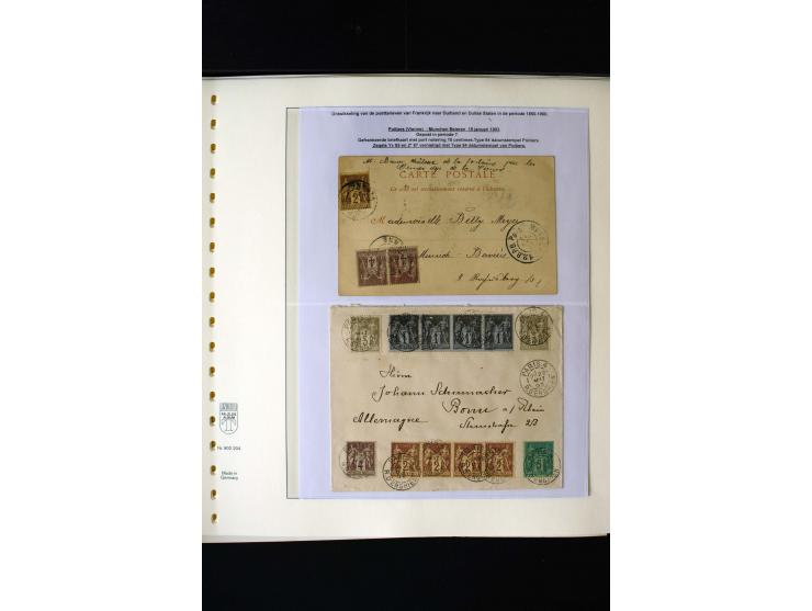 1876/1900, meist gestempelte Sammlung der Allegorie-Ausgaben inkl. einiger Doubletten mit vielen Briefen und Besonderheiten, 