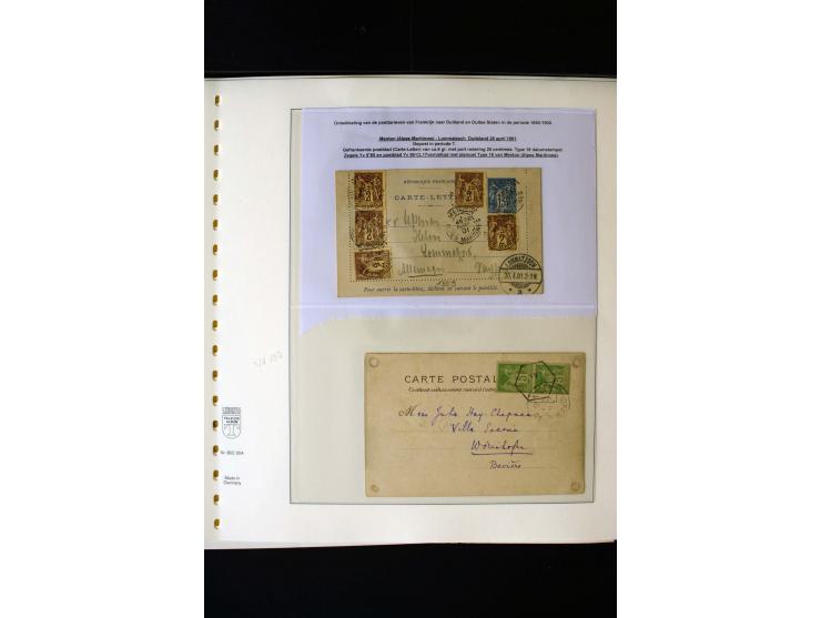 1876/1900, meist gestempelte Sammlung der Allegorie-Ausgaben inkl. einiger Doubletten mit vielen Briefen und Besonderheiten, 