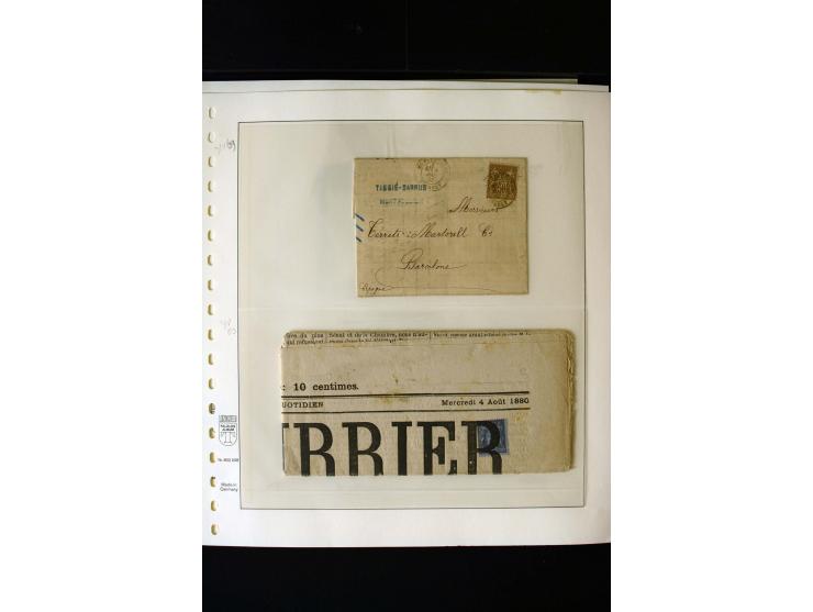 1876/1900, meist gestempelte Sammlung der Allegorie-Ausgaben inkl. einiger Doubletten mit vielen Briefen und Besonderheiten, 