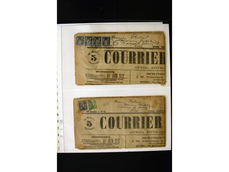 1876/1900, meist gestempelte Sammlung der Allegorie-Ausgaben inkl. einiger Doubletten mit vielen Briefen und Besonderheiten, 