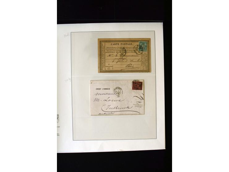 1876/1900, meist gestempelte Sammlung der Allegorie-Ausgaben inkl. einiger Doubletten mit vielen Briefen und Besonderheiten, 