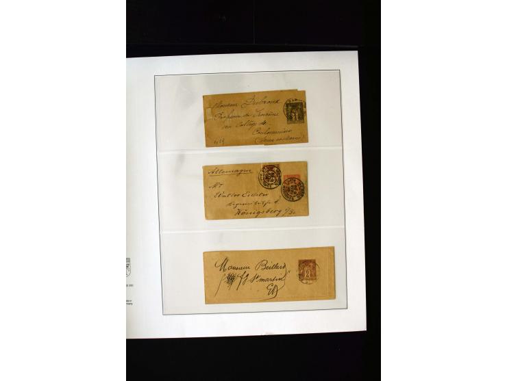 1876/1900, meist gestempelte Sammlung der Allegorie-Ausgaben inkl. einiger Doubletten mit vielen Briefen und Besonderheiten, 