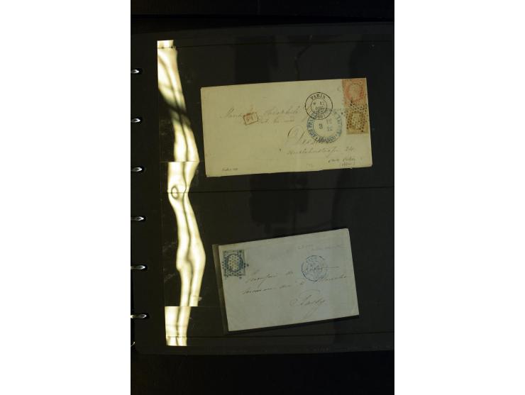 1852/1900, interessanter Sammlungsposten mit Einzel- und Mehrfachfrankaturen, Auslandspost mit Destinationen, R-Briefen, Misc