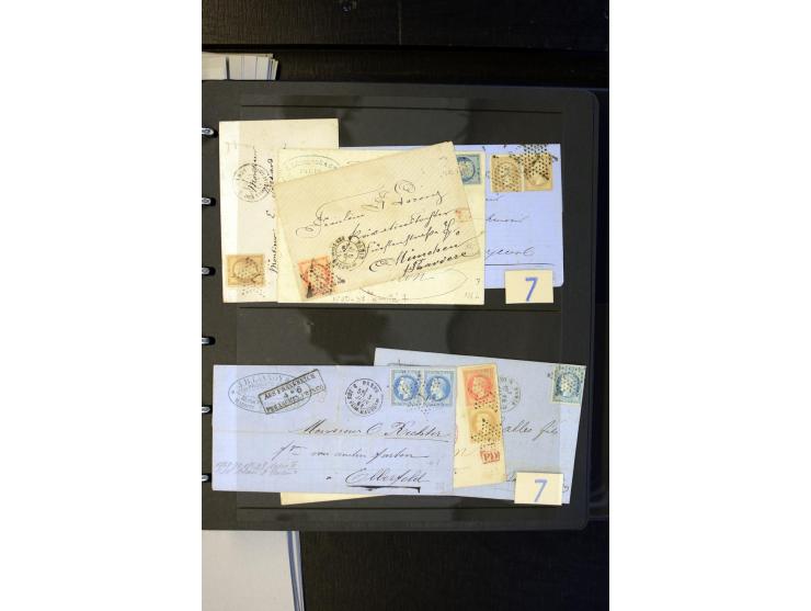 1852/1900, interessanter Sammlungsposten mit Einzel- und Mehrfachfrankaturen, Auslandspost mit Destinationen, R-Briefen, Misc