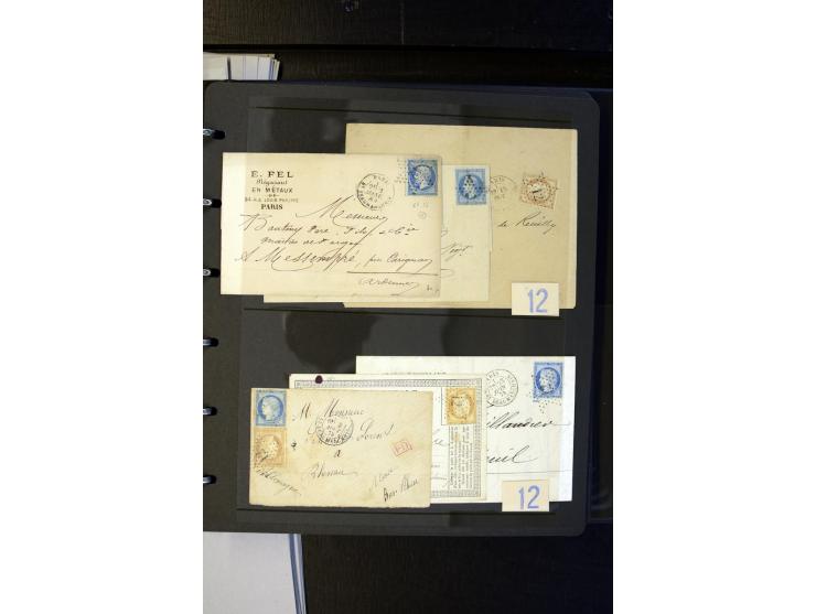 1852/1900, interessanter Sammlungsposten mit Einzel- und Mehrfachfrankaturen, Auslandspost mit Destinationen, R-Briefen, Misc