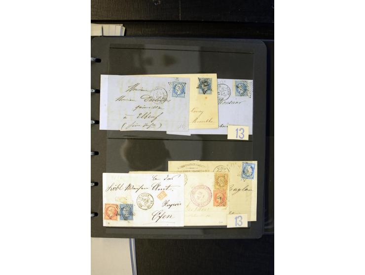 1852/1900, interessanter Sammlungsposten mit Einzel- und Mehrfachfrankaturen, Auslandspost mit Destinationen, R-Briefen, Misc
