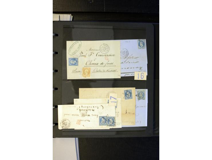 1852/1900, interessanter Sammlungsposten mit Einzel- und Mehrfachfrankaturen, Auslandspost mit Destinationen, R-Briefen, Misc