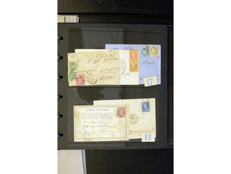 1852/1900, interessanter Sammlungsposten mit Einzel- und Mehrfachfrankaturen, Auslandspost mit Destinationen, R-Briefen, Misc