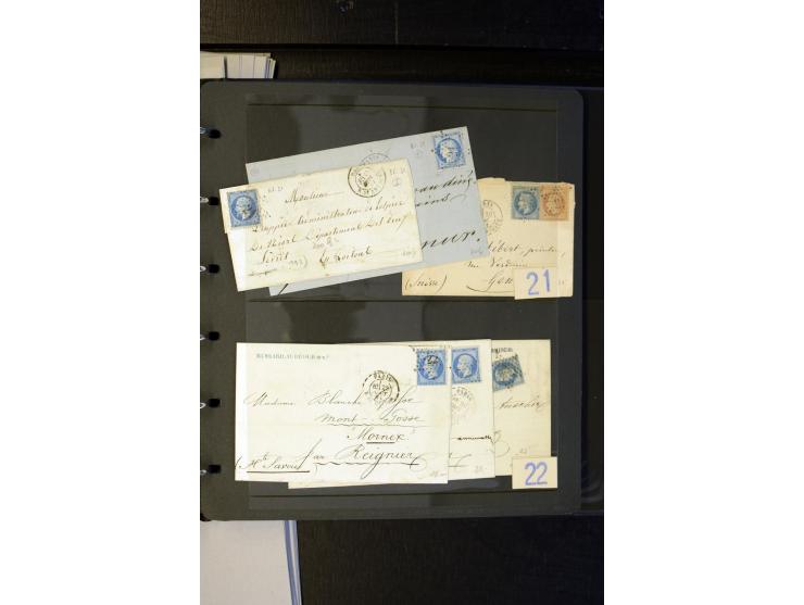 1852/1900, interessanter Sammlungsposten mit Einzel- und Mehrfachfrankaturen, Auslandspost mit Destinationen, R-Briefen, Misc