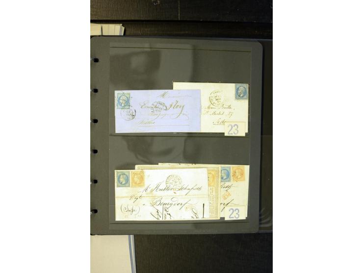 1852/1900, interessanter Sammlungsposten mit Einzel- und Mehrfachfrankaturen, Auslandspost mit Destinationen, R-Briefen, Misc