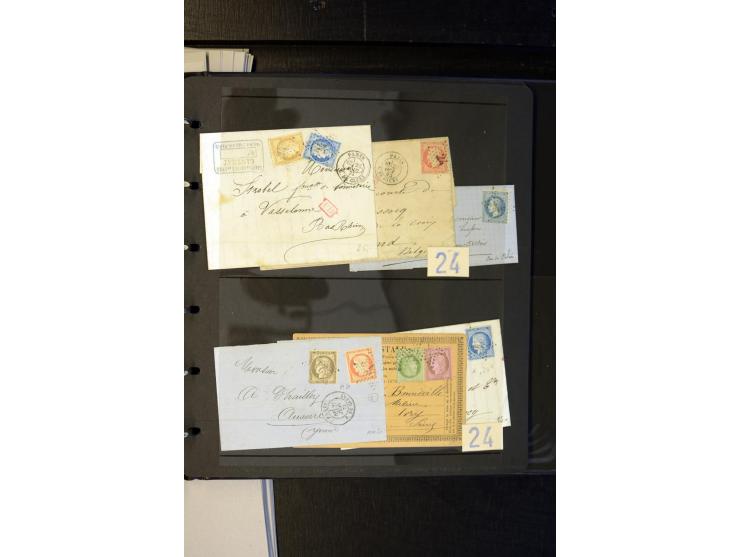 1852/1900, interessanter Sammlungsposten mit Einzel- und Mehrfachfrankaturen, Auslandspost mit Destinationen, R-Briefen, Misc