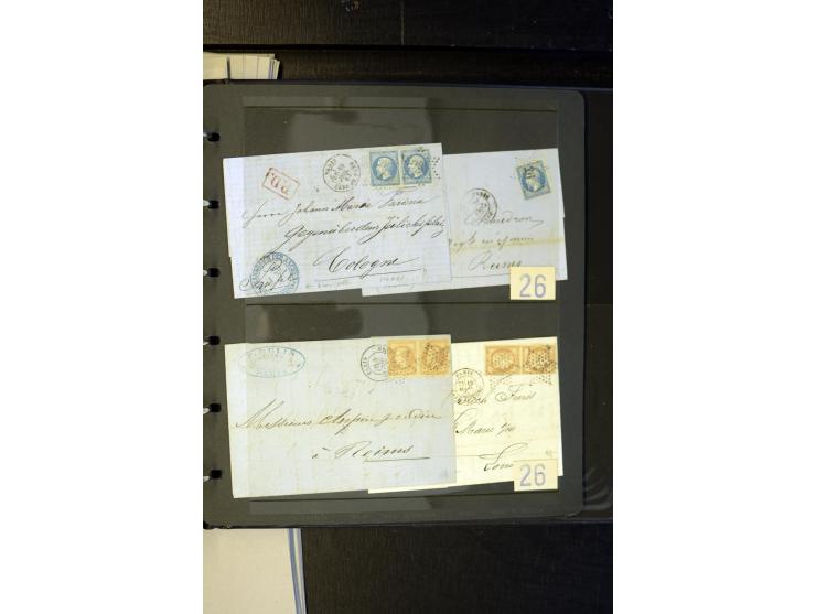 1852/1900, interessanter Sammlungsposten mit Einzel- und Mehrfachfrankaturen, Auslandspost mit Destinationen, R-Briefen, Misc