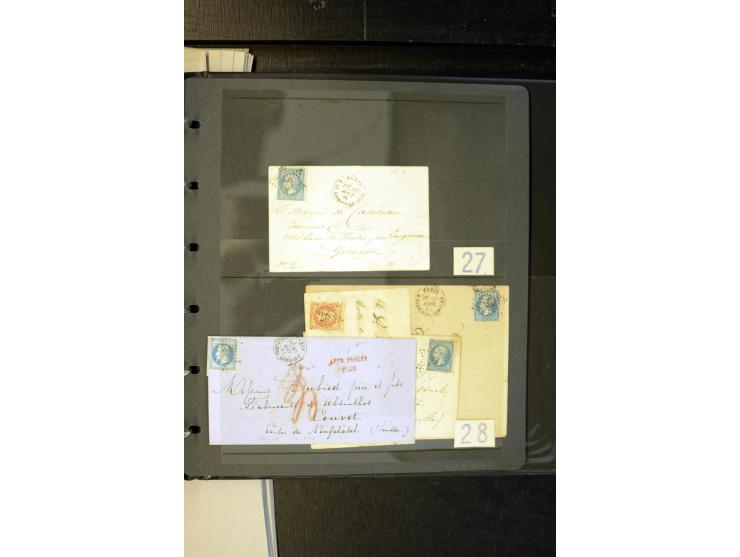 1852/1900, interessanter Sammlungsposten mit Einzel- und Mehrfachfrankaturen, Auslandspost mit Destinationen, R-Briefen, Misc