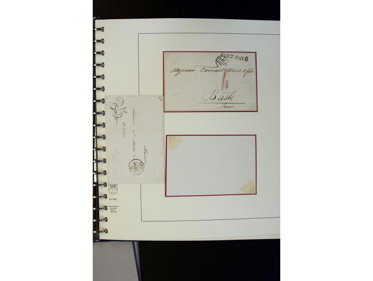1852/1900, interessanter Sammlungsposten mit Einzel- und Mehrfachfrankaturen, Auslandspost mit Destinationen, R-Briefen, Misc