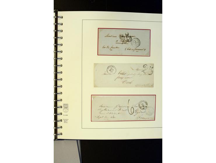 1852/1900, interessanter Sammlungsposten mit Einzel- und Mehrfachfrankaturen, Auslandspost mit Destinationen, R-Briefen, Misc
