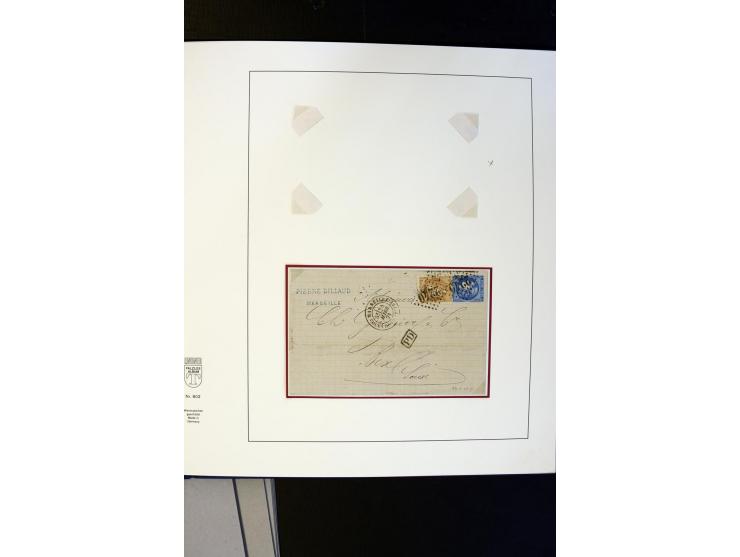 1852/1900, interessanter Sammlungsposten mit Einzel- und Mehrfachfrankaturen, Auslandspost mit Destinationen, R-Briefen, Misc