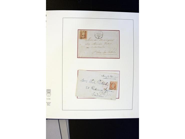 1852/1900, interessanter Sammlungsposten mit Einzel- und Mehrfachfrankaturen, Auslandspost mit Destinationen, R-Briefen, Misc