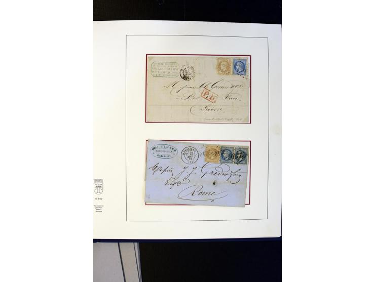 1852/1900, interessanter Sammlungsposten mit Einzel- und Mehrfachfrankaturen, Auslandspost mit Destinationen, R-Briefen, Misc
