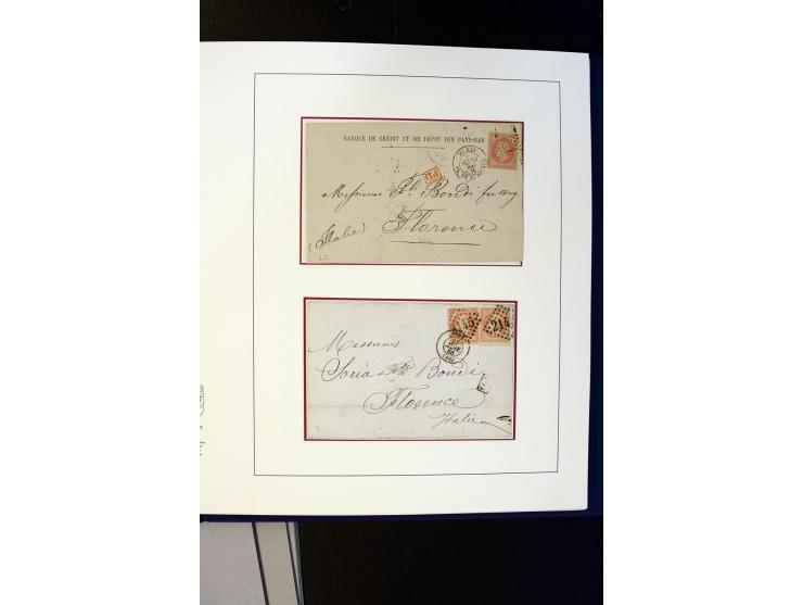 1852/1900, interessanter Sammlungsposten mit Einzel- und Mehrfachfrankaturen, Auslandspost mit Destinationen, R-Briefen, Misc
