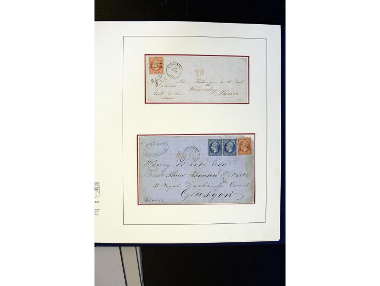1852/1900, interessanter Sammlungsposten mit Einzel- und Mehrfachfrankaturen, Auslandspost mit Destinationen, R-Briefen, Misc