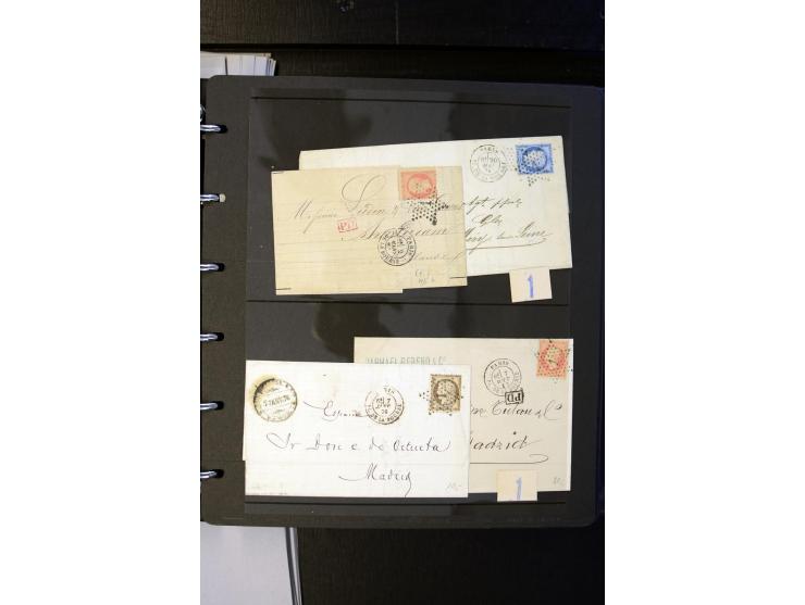 1852/1900, interessanter Sammlungsposten mit Einzel- und Mehrfachfrankaturen, Auslandspost mit Destinationen, R-Briefen, Misc