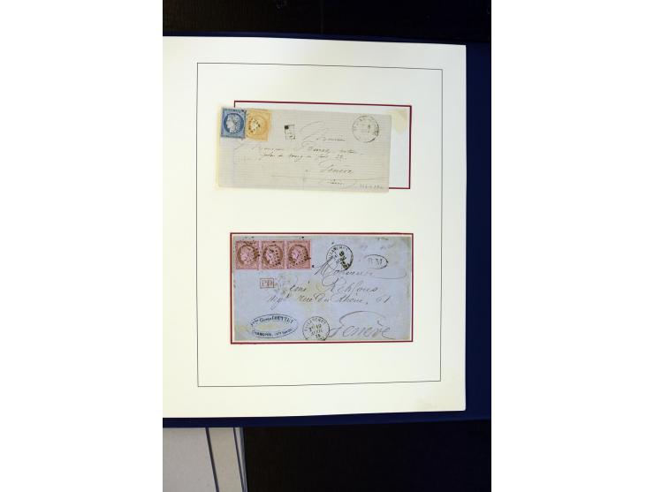 1852/1900, interessanter Sammlungsposten mit Einzel- und Mehrfachfrankaturen, Auslandspost mit Destinationen, R-Briefen, Misc