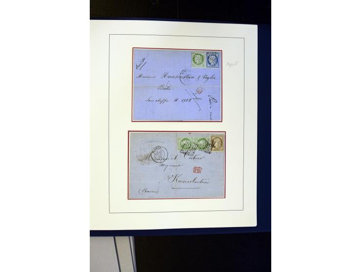 1852/1900, interessanter Sammlungsposten mit Einzel- und Mehrfachfrankaturen, Auslandspost mit Destinationen, R-Briefen, Misc