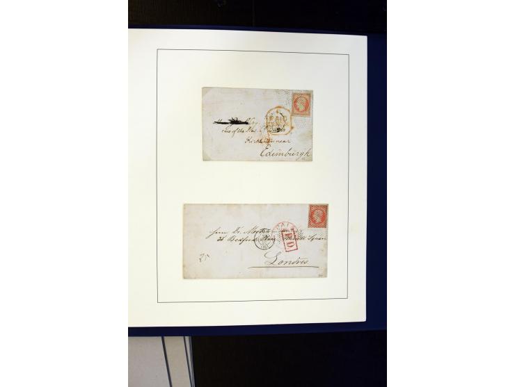 1852/1900, interessanter Sammlungsposten mit Einzel- und Mehrfachfrankaturen, Auslandspost mit Destinationen, R-Briefen, Misc