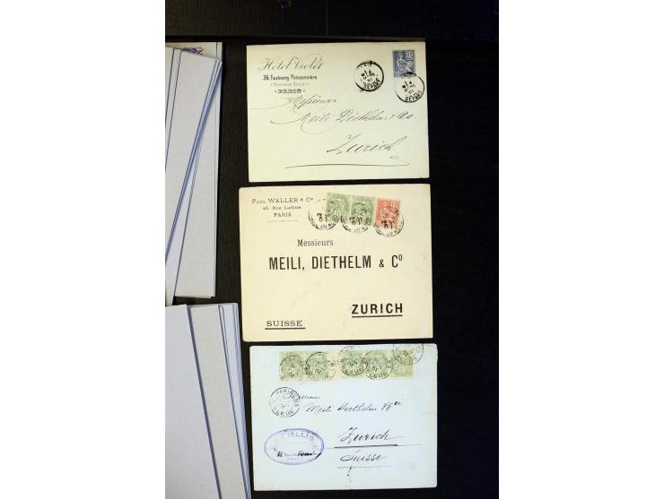 1852/1900, interessanter Sammlungsposten mit Einzel- und Mehrfachfrankaturen, Auslandspost mit Destinationen, R-Briefen, Misc