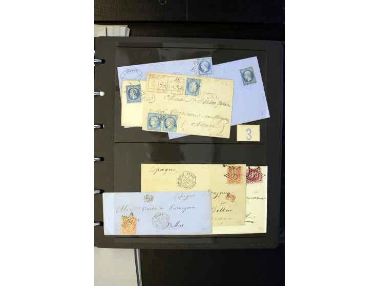 1852/1900, interessanter Sammlungsposten mit Einzel- und Mehrfachfrankaturen, Auslandspost mit Destinationen, R-Briefen, Misc