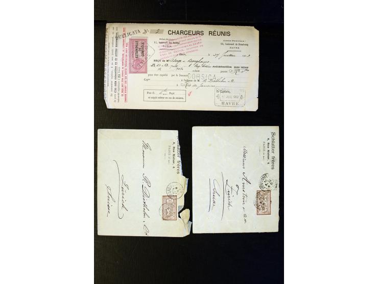 1852/1900, interessanter Sammlungsposten mit Einzel- und Mehrfachfrankaturen, Auslandspost mit Destinationen, R-Briefen, Misc