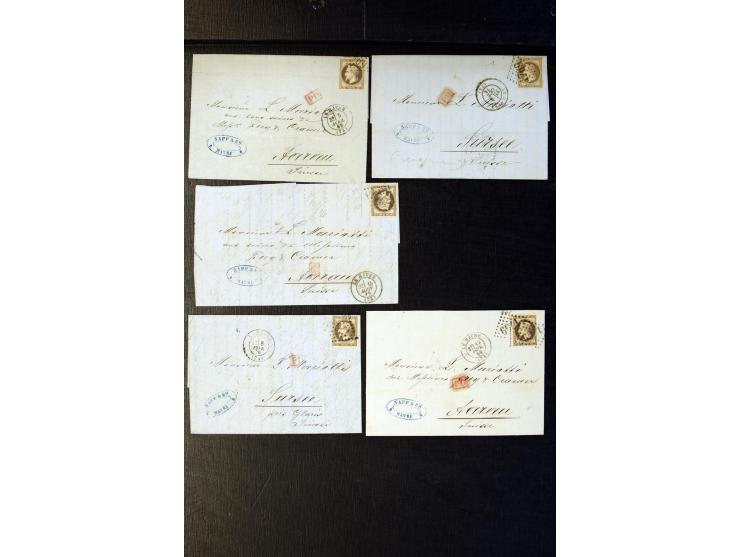 1852/1900, interessanter Sammlungsposten mit Einzel- und Mehrfachfrankaturen, Auslandspost mit Destinationen, R-Briefen, Misc